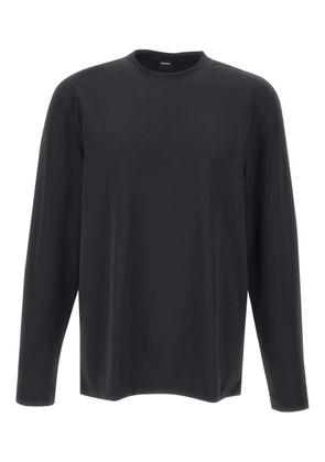 BOSS crew-neck long-sleeve sweatshirt - Black
