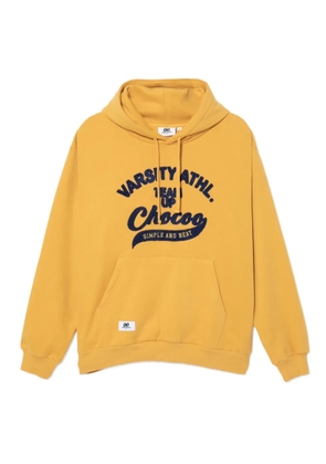 CHOCOOLATE logo-appliqué hoodie - Yellow