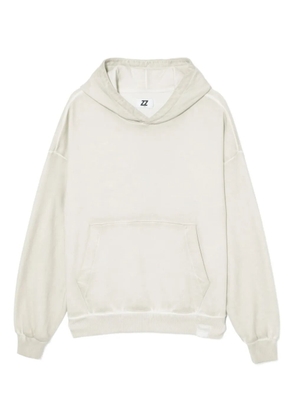 izzue appliqué-detail cotton hoodie - Neutrals