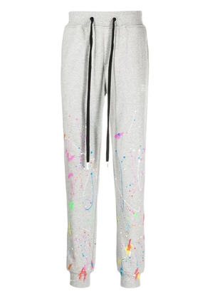 Haculla paint-splatter drawstring track pants - Grey