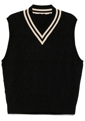 CROQUIS V-neck vest - Black