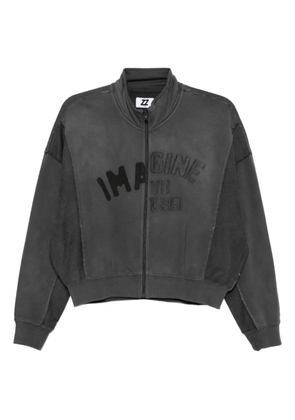 izzue panelled cotton sweatshirt - Grey