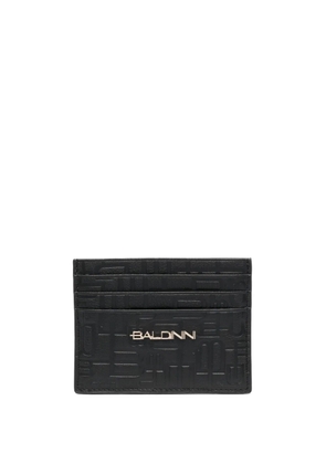 Baldinini monogram-pattern leather card holder - Black