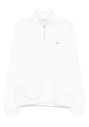 Lacoste logo-appliqué cotton sweatshirt - White