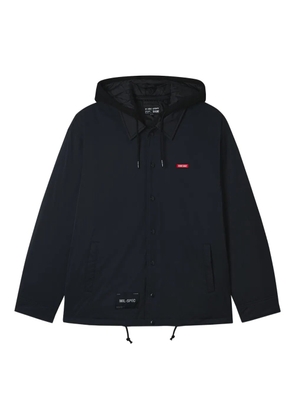 izzue hooded buttoned jacket - Black