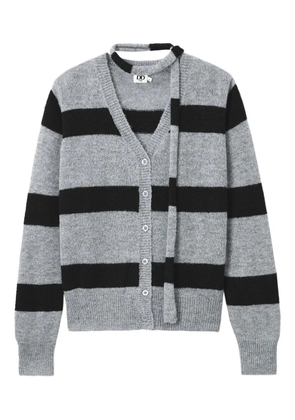 b+ab striped cardigan - Grey