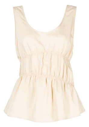 Goen.J ruched sleeveless top - Yellow