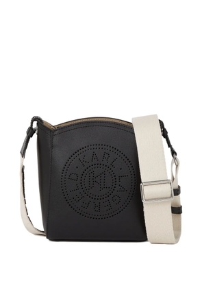Karl Lagerfeld small K/Circle bucket perforated bag - Black