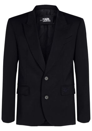 Karl Lagerfeld peak-lapel single-breasted blazer - Black
