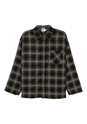 b+ab checked shirt jacket - Blue