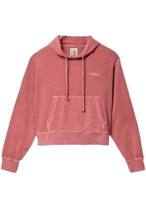 CamperLab logo-embroidered cotton hoodie