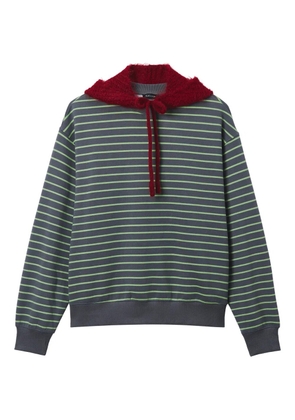 tout a coup crew-neck striped sweatshirt - Grey