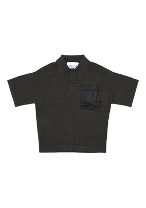 Gotha mélange-effect polo shirt - Black