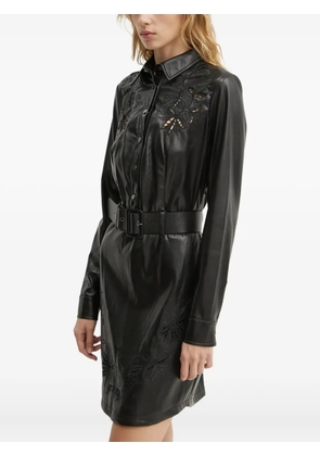 GUESS USA floral cut-out belted mini dress - Black