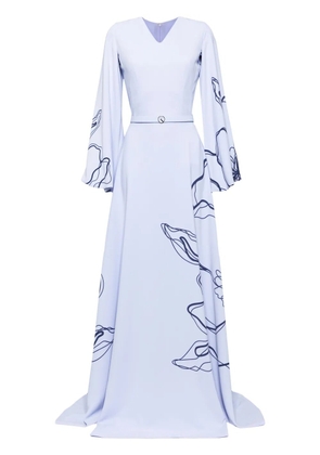 Saiid Kobeisy Floral printed kaftan - Blue