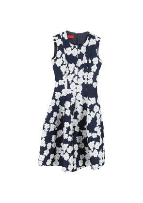 Carolina Herrera Vintage floral print knee-length dress - Blue