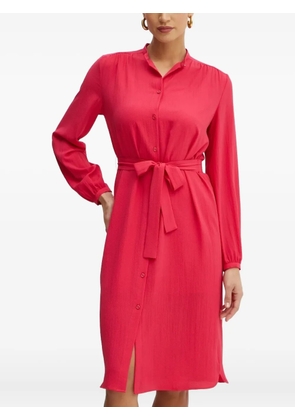 BOSS belted buttoned midi dress - Pink