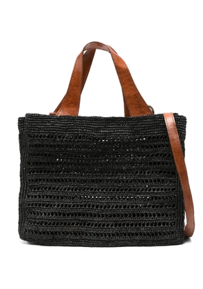 IBELIV Nosy straw tote bag - Black