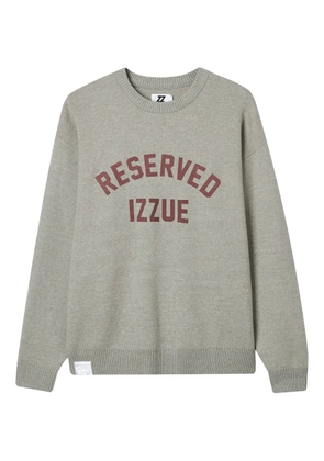 izzue logo-print sweater - Grey