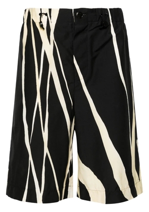 Nanushka drawstring cotton-belnd bermuda shorts - Black