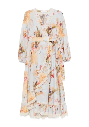 ZIMMERMANN Ascension Frill midi dress - Blue