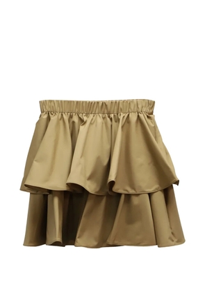 Jason Wu tiered flared mini skirt - Neutrals