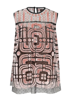 Biyan geometric-print blouse - Pink