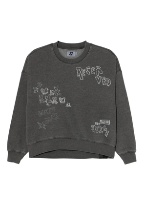 izzue graphic-embroidered sweatshirt - Grey