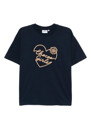 CHOCOOLATE logo-embroidered T-shirt - Blue