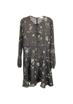 Red Valentino Vintage floral-print long-sleeve mini dress - Black