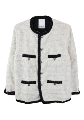 Readymade tweed trimmed jacket - White