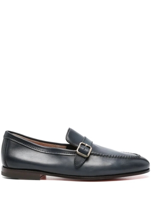 Santoni single-buckle loafers - Blue