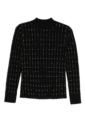 JOSEPH striped mock-neck sweater - Gold