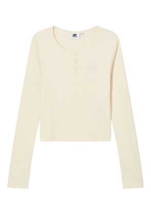 CHOCOOLATE henley-neck ribbed T-shirt - Neutrals