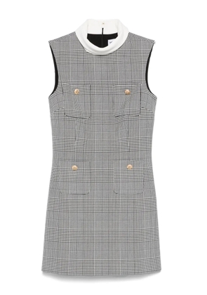 Self-Portrait Prince of Wales-check mini dress - Black