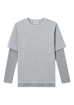 b+ab layered cotton T-shirt - Grey