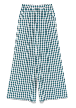 Forte Forte check-pattern trousers - Blue