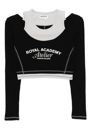 Musium Div. slogan-print layered T-shirt - Black