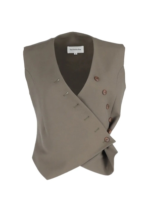 The Frankie Shop cross-button vest - Green