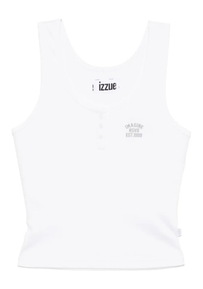 izzue ribbed tank top - White
