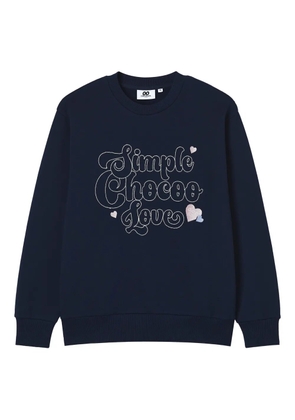 CHOCOOLATE embroidered-lettering sweatshirt - Blue