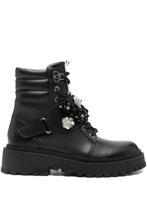 LIU JO Flower Embellished Rumi boots - Black