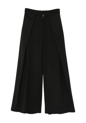 Eleh pleat-detail wide-leg trousers - Black