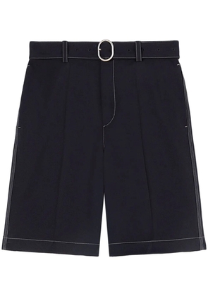 Jil Sander belted shorts - Blue