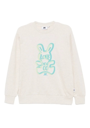 CHOCOOLATE embossed-graphic cotton sweatshirt - Neutrals