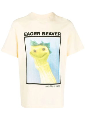 Martine Rose graphic-print cotton T-shirt - Yellow