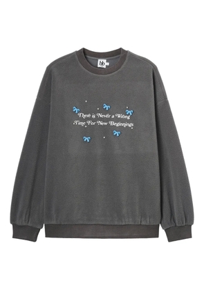 b+ab bow-appliqué sweater - Grey