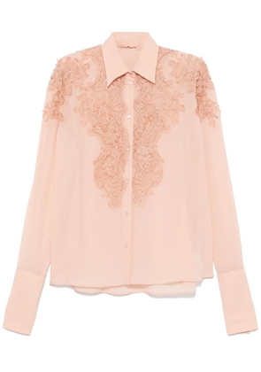 Ermanno Scervino lace-detailed shirt - Pink