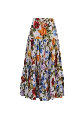 Dolce & Gabbana Pre-Owned floral-print skirt - White