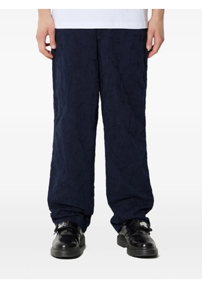 Corridor floral-embroidered trousers - Blue